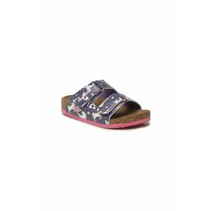 Papuci flip-flop fete - 303123369 - Piele ecologica - Albastru marin imagine