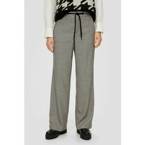 Pantaloni cu talie ajustabila si model houndstooth imagine