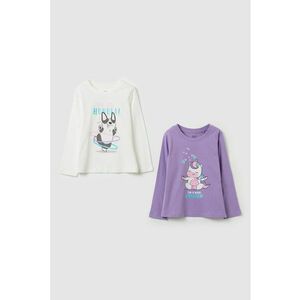 Set de bluza de bumbac cu imprimeu - 2 piese imagine