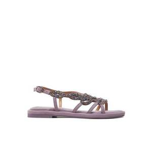 Sandale dama 303770327 - Piele intoarsa - Violet imagine