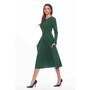 Rochie midi evazata cu buzunare imagine