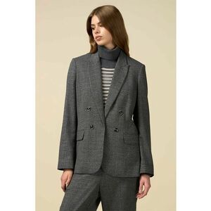 Sacou cu doua randuri de nasturi si model houndstooth imagine