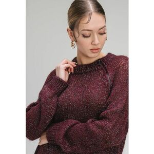 Pulover din amestec de mohair cu maneci raglan Paride imagine