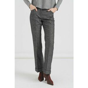 Pantaloni din amestec de lana cu model herringbone Werther imagine