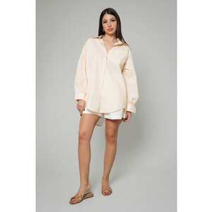 Camasa inchidere cu nasturi Oversized Beige Beige imagine