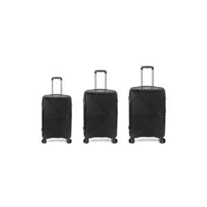 Set Trolere Extensibile BZ 5710 - Polipropilena - 4 Roti Duble - 3 Piese - Negru imagine