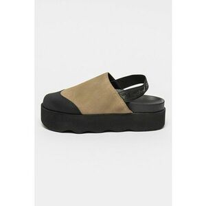 Saboti slingback flatform din piele intoarsa Abby imagine