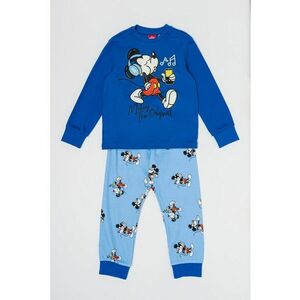 Pijama de bumbac cu model Mickey Mouse imagine