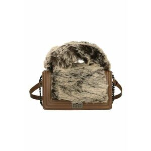 Geanta crossbody din piele cu blana sintetica imagine