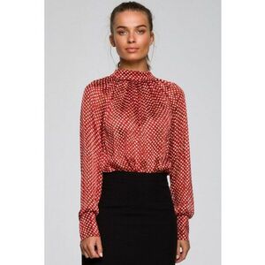 Bluza din sifon cu panglica de legat - imagine