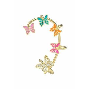 Cercel Chrysalis ear cuff cu fluturi si cristale JUBE04092JWYGMCT-U - Auriu imagine