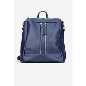 Rucsac bleumarin confectionat din piele texturata imagine