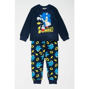 Pijama cu pantaloni lungi cu imprimeu Sonic The Hedgehog imagine