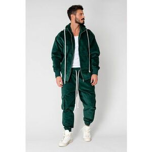 Set Cargo Hanorac si pantalon lung Green 15052 imagine