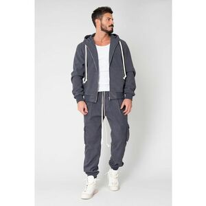 Set Cargo Hanorac si pantalon lung din reiat Grey Anthracite 15142 imagine