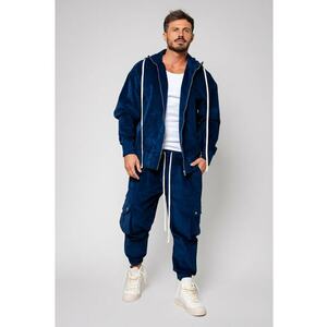 Set Cargo Hanorac si pantalon lung Navy 14245 imagine