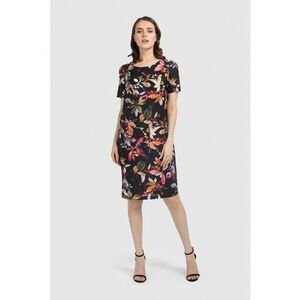 Rochie midi cu model floral imagine