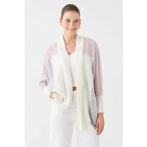 Cardigan cu aspect colorblock imagine