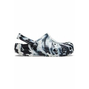 Saboti slingback - Sintetic - Model Marbled - Negru/Alb imagine