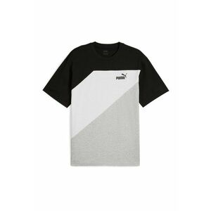 Tricou cu logo discret si model colorblock imagine