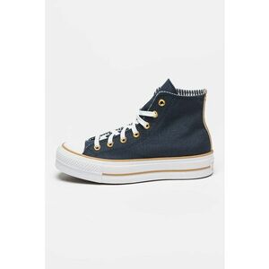 Tenisi cu plarforma si model cu dungi si herringbone Chuck Taylor All Star Lift imagine