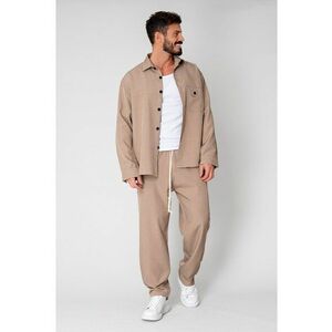 Set camasa si pantalon lung Taupe 15079 imagine