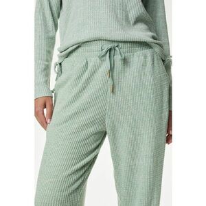 Pantaloni de pijama texturati cu snur imagine