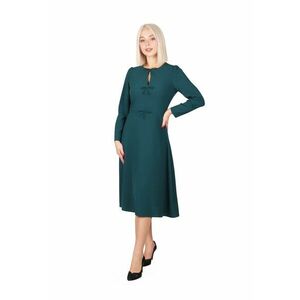 Rochie cu fundite - Verde - 46 EU - 3XL imagine