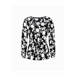 Bluza cu imprimeu floral - Negru imagine