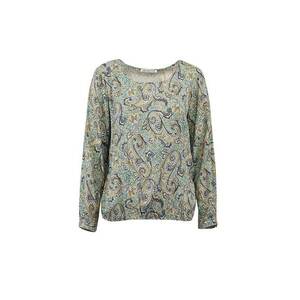 Bluza cu imprimeu paisley si decolteu rotund - Multicolor imagine