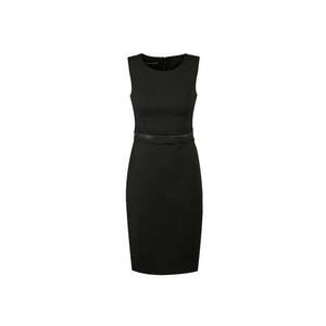 Rochie cambrata cu accente peliculizate - Negru - imagine