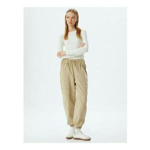 Pantaloni jogger de bumbac cu snur imagine