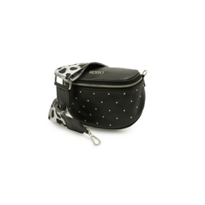 Borseta crossbody din piele naturala Sogno Festivo Neagra imagine