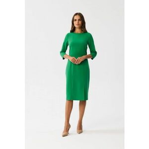 Rochie creion midi cu slit frontal - imagine