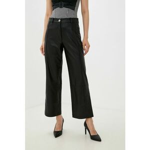 Pantaloni de piele ecologica cu croiala ampla imagine