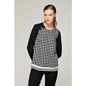 Bluza lunga cu imprimeu houndstooth imagine