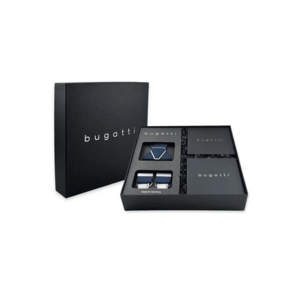 Set cadou barbati - 421277 - Blue Box - bretele Bugatti - portofel piele naturala Bugatti - sosete Bugatti - culoare albastru imagine