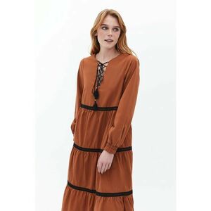 Rochie midi evazata de bumbac imagine