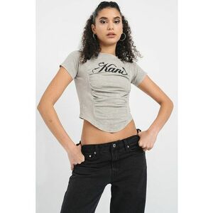 Tricou crop cu logo imagine