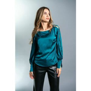 Bluza de satin cu decolteu barcuta Sophia imagine