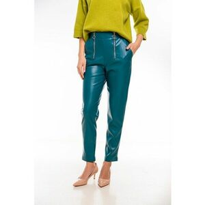 Pantaloni crop de piele ecologica Hazel imagine