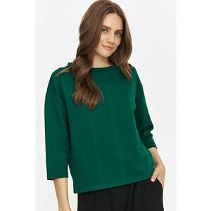 Bluza de trening cu decolteu la baza gatului si model torsade imagine