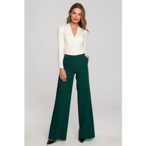 Pantaloni eleganti - evazata - Verde - imagine