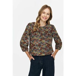 Bluza cu imprimeu floral si maneci bufante imagine