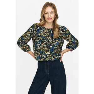 Bluza cu imprimeu floral si maneci bufante imagine