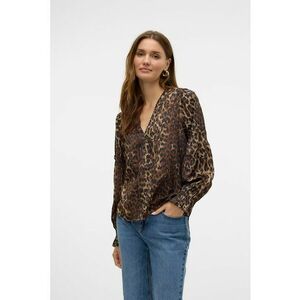 Bluza cu animal print si decolteu in V imagine