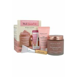 Set de curatare 3 in 1 - (Rose Hyaluronic Hydra Wash off Pack 125g 1EA+Hyaluronic Hydra Wash off Pack 30g 1EA+ Washoff Spachulla 1buc) - 155g imagine