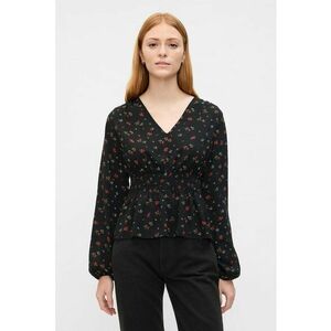 Bluza cu decolteu in V si model floral imagine