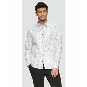 Camasa barbati cu maneca lunga - imprimeu cu picatele si croiala Slim fit - imagine