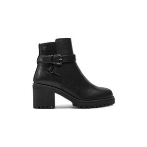 Botine dama - Piele ecologica - Negru - imagine